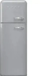 Smeg K&uuml;hl-Gefrier-Kombination 50'S Style, Silber, Metall, 1 Schublade(n),3
