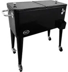 K&uuml;hlbox AXI Retro K&uuml;hler, Schwarz, Metall, 43.00x89.00x92.00 cm, Flaschen&ouml;ffner,