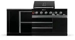 Goriller Outdoork&uuml;che, Schwarz Hochglanz, Metall, 22 W, 200x90x58 cm, CE, Grills &