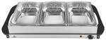 Silva Homeline Chafing-Dish, Schwarz, Edelstahl, Metall, 2,5 L, rechteckig,