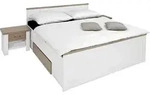 Carryhome Bettanlage, Wei&szlig;, Tr&uuml;ffeleiche, 180x200 cm, Schlafzimmer, Betten