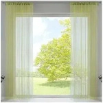 Gardinenbox Fadengardine, Gr&uuml;n, Textil, 140x250 cm, Oeko-Tex&reg; Standard 100,