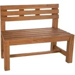 CLP Gartenbank, Teak, Holz, 120x85x50 cm, Gartenm&ouml;bel, Gartenb&auml;nke