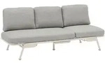 Zebra Gartenbank Somerset, Taupe, Hellgrau, Metall, Textil, 3-Sitzer, F&uuml;llung: