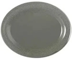 Seltmann Weiden Servierplatte, Grau, Keramik, Oval, 28x2.2x35.3 cm, Tischkultur &