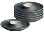 Ritzenhoff Breker Eierteller, Grau, Keramik, 12x2.5x12 cm, Tischkultur & Servieren,