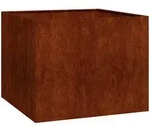 vidaXL Pflanzk&uuml;bel, Braun, Metall, 100x80x100 cm, Gartenzubeh&ouml;r, Hochbeete
