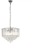 Globo Lighting Kronleuchter, Silber, Metall, 35x90x35 cm, Lampen & Leuchten,