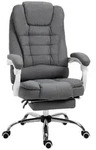 Vinsetto B&uuml;rostuhl, Grau, Metall, 70x118x65 cm, Arbeitszimmer, B&uuml;rost&uuml;hle,