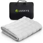 Juskys Gewichtsdecke, Wei&szlig;, Textil, 135x200 cm, Schlaftextilien, Bettdecken