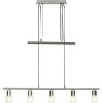 Brilliant Pendelleuchte, Silber, Metall, 90.5x173x7.5 cm, Lampen & Leuchten,