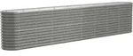 vidaXL Hochbeet, Grau, Metall, 332x68x40 cm, Gartenzubeh&ouml;r, Hochbeete