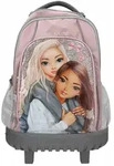Depesche Germany Schulrucksack, Grau, Rosa, Textil, 34x23 cm, unisex, F&uuml;ttern,