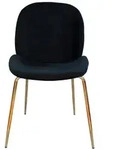 Kayoom Stuhl-Set, Schwarz, Messing, Metall, Kunststoff, 47x90x59 cm, abwischbar,