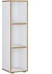 P & B Aktenregal Salia, Wei&szlig;, Honigeiche, Kunststoff, 2 F&auml;cher, 30x110x33 cm,