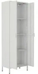 Mid.you Dreht&uuml;renschrank Flokas, Wei&szlig;, Metall, 3 F&auml;cher, 60x180x35 cm,