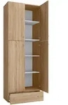 Mid.you Aktenschrank, Sonoma Eiche, Holzwerkstoff, 3 F&auml;cher, 1 Schublade(n)