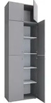 Mid.you Aktenschrank, Grau, Holzwerkstoff, 3 F&auml;cher, 70x223x39 cm, Arbeitszimmer,
