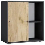 P & B Aktenregal, Honigeiche, Anthrazit, Kunststoff, 1 F&auml;cher, 70x74x37 cm, stehend,