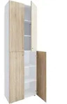 Mid.you Aktenschrank, Wei&szlig;, Sonoma Eiche, Holzwerkstoff, 4 F&auml;cher, 70x220x39...