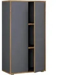 P & B Aktenschrank, Anthrazit, Honigeiche, Holzwerkstoff, 2 F&auml;cher, 60x110x33 cm,