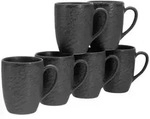 Creatable Kaffeebecherset Rondo Schiefer, Schwarz, Keramik, 6-teilig, 300 ml,...