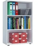 P & B Aktenregal, Wei&szlig;, Kunststoff, 2 F&auml;cher, 70x105x37 cm, Arbeitszimmer,