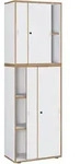 P & B Aktenschrank, Wei&szlig;, Honigeiche, Holzwerkstoff, 60x183x37 cm, abschlie&szlig;bar,