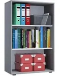 P & B Aktenregal, Grau, Kunststoff, 2 F&auml;cher, 70x105x37 cm, Arbeitszimmer,