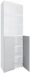 Mid.you Aktenschrank, Grau, Wei&szlig;, Holzwerkstoff, 4 F&auml;cher, 70x220x39 cm,