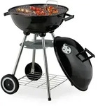 Relaxdays Kugelgrill, Schwarz, Metall, Kunststoff, 77 cm, Grills &...