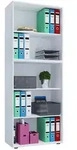 P & B Aktenregal, Wei&szlig;, Kunststoff, 4 F&auml;cher, 70x178x37 cm, Arbeitszimmer,