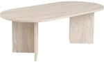 Mid.you Couchtisch , Elfenbein , Holzwerkstoff , Travertinoptik , 60x40x119 cm ,