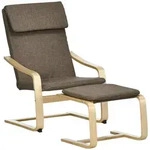 Homcom Relaxsesselset, Braun, Kunststoff, 80x99x66.5 cm, Wohnzimmer, Sessel,