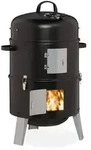 Relaxdays R&auml;uchertonne, Schwarz, Metall, 52x80x40 cm, Grills & Outdoor-K&uuml;chen,