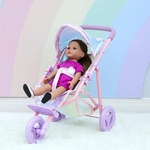 Teamson Kids Puppenwagen,, Mehrfarbig, Holzwerkstoff, 33x54x61 cm, Spielzeug,