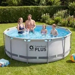 Avenli Pool, Grau, Kunststoff, Uni, 8,816 L, Rund, 366x100x366 cm, Freizeit,...
