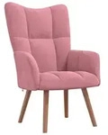 vidaXL Relaxsessel, Rosa, Naturmaterialien, 69x95.5x61.5 cm, Wohnzimmer, Sessel,