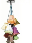 Kare-Design H&auml;ngeleuchte, Mehrfarbig, Metall, Textil, 60x116x60 cm, Lampen &