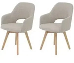 P & B Sesselset, Beige, Holz, Textil, Buche, massiv, 57x88x61 cm, erweiterbar