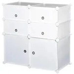 Homcom Schuhschrank,, Wei&szlig;, Kunststoff, 37x73x75 cm, Garderobe, Schuhaufbewahrung,
