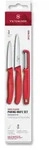 Victorinox Messerset, Rot, Kunststoff, 3-teilig, Kochen, K&uuml;chenmesser, Messersets
