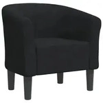 vidaXL Clubsessel, Schwarz, Textil, Rechteckig, 56x68x70 cm, Wohnzimmer, Sessel,