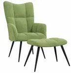 vidaXL Sessel, Gr&uuml;n, Holz, Rechteckig, 61x96.5x70 cm, Wohnzimmer, Sessel,