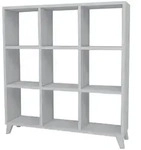 [en.casa] Standregal, Wei&szlig;, Holzwerkstoff, 88x100x20 cm, Wohnzimmer, Regale,