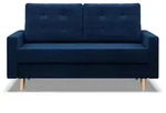 Sofa, Blau, Textil, 2-Sitzer, 152x92x92 cm, Wohnzimmer, Sofas & Couches, Sofas,