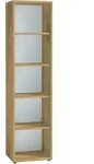 Novel Aktenregal GW-Monteria, Wei&szlig;, Eiche, Kunststoff, 4 F&auml;cher, 50x196x37 cm, Made
