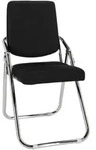 Mid.you Besucherstuhl, Schwarz, Textil, A-Form, 46x90x40 cm, klappbar, Arbeitszimmer,