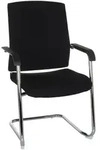 Mid.you Besucherstuhl, Schwarz, Metall, Rundrohr, 59x96x61 cm, ergonomische