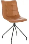 Mid.you Besucherstuhl, Braun, Leder, Lederlook, Rundrohr, 48x93x52 cm,...